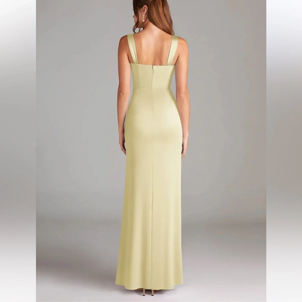 Azazie lemon sorbet “Denice” dress - Picture 2 of 5